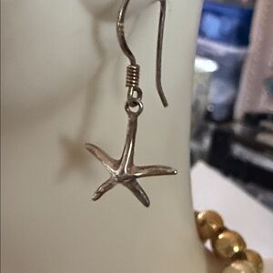 Elegant 925 Starfish Silver Earrings